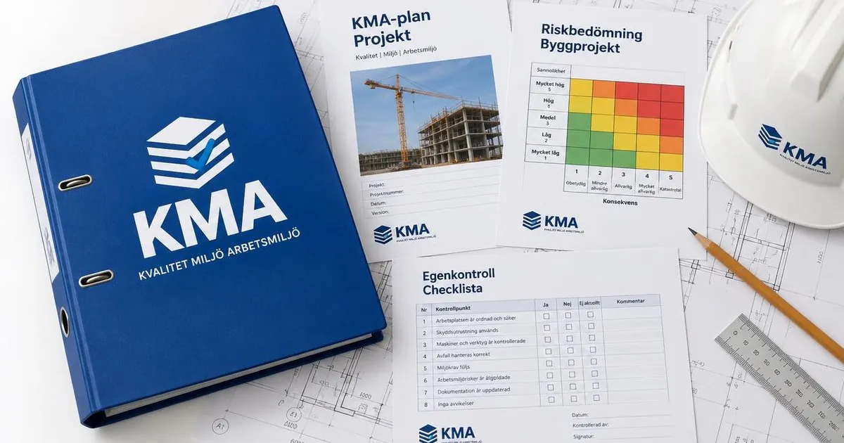 KMA-pärm med KMA-plan, riskbedömning och egenkontroll
