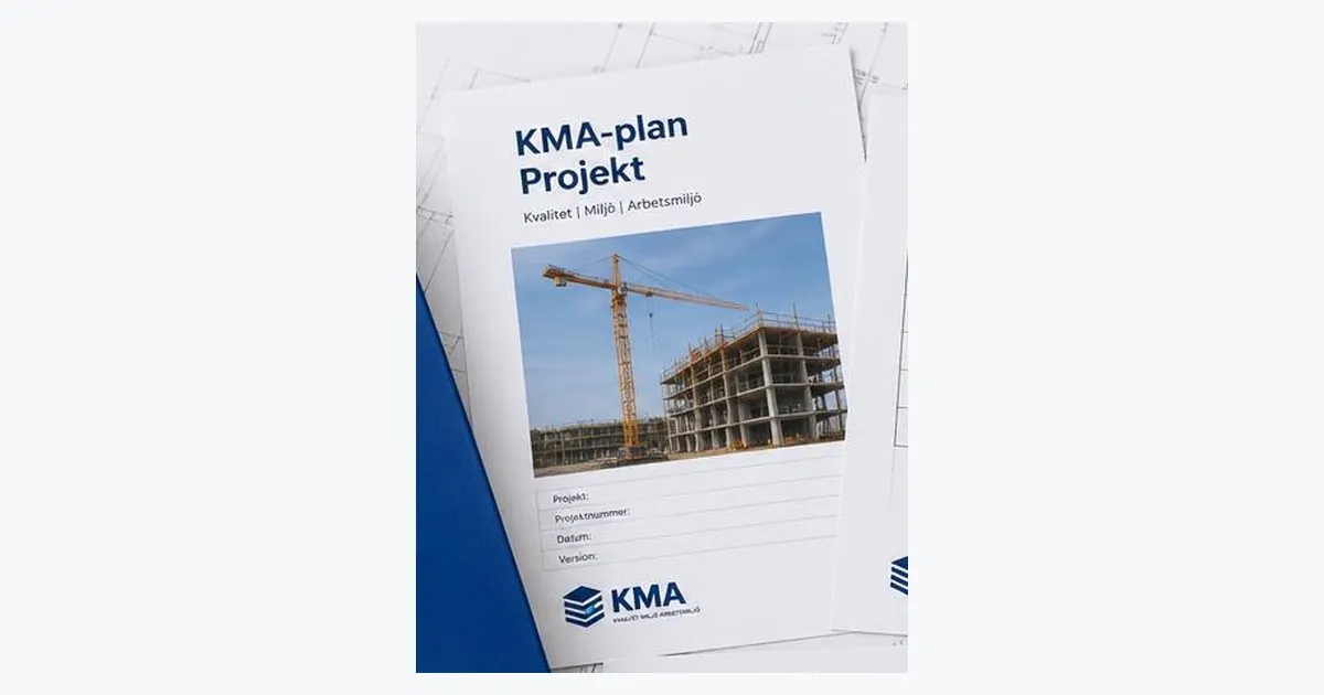 KMA-plan för byggprojekt från sidans KMA-dokumentbild
