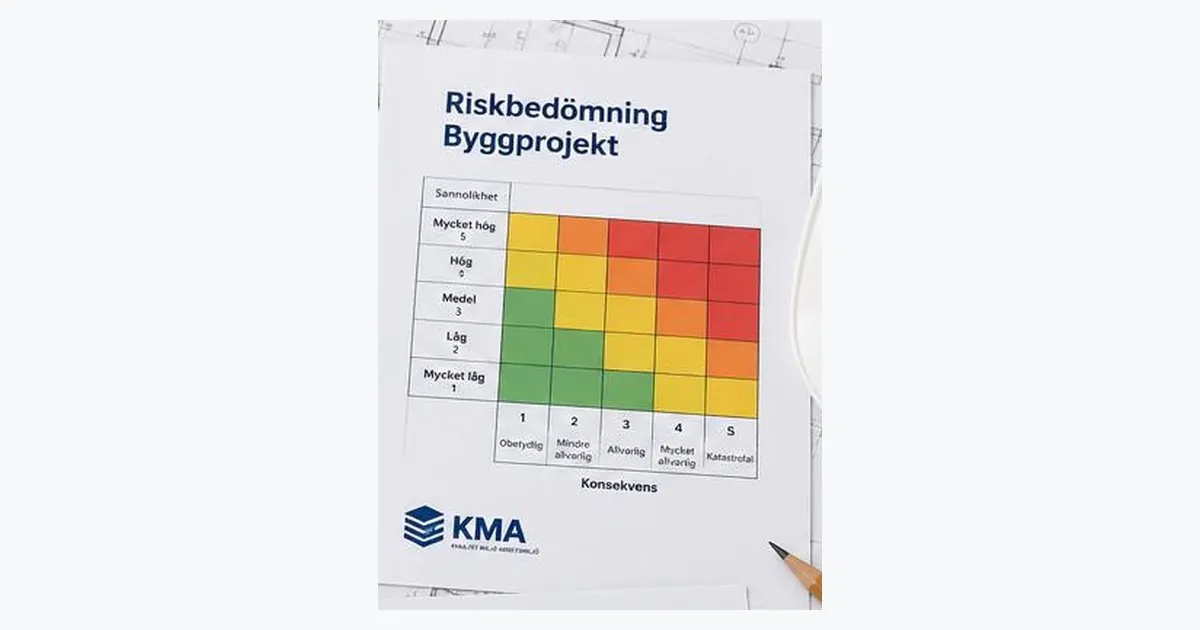 Riskbedömning med färgkodad riskmatris